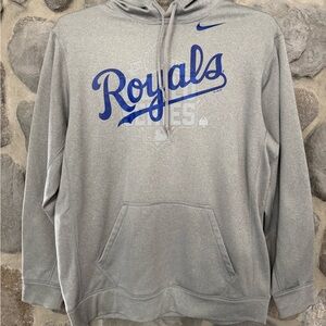 Nike Kansas City Royals World Series Hoodie Gray Size L KC